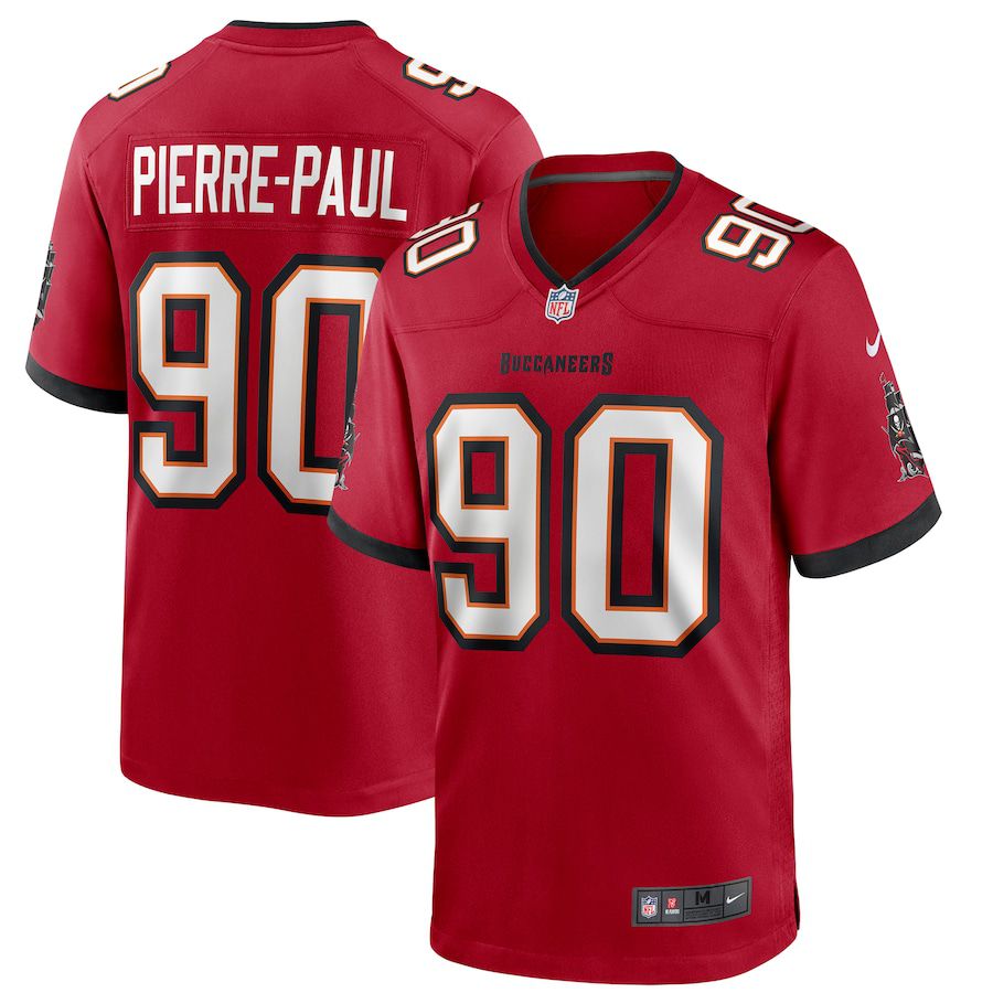 Men Tampa Bay Buccaneers 90 Jason Pierre-Paul Nike Red Game Player NFL Jersey